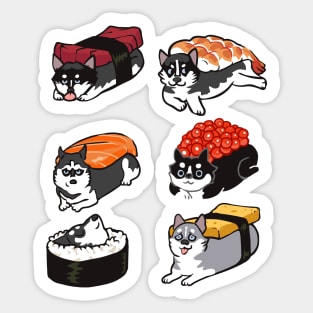 Sushi Husky Sticker